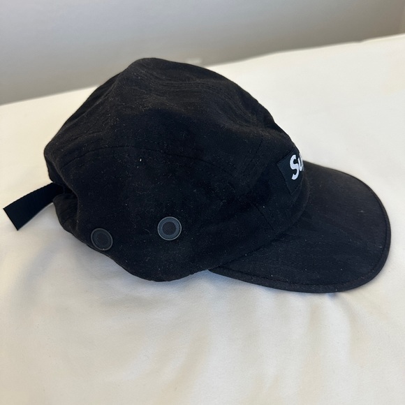 Supreme Cotton Camp Cap in Black - Picture 2 of 5